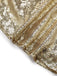 Gold 1980er Schulterfrei Pailletten Party Kleid
