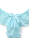 Aqua Blau 1980er Spitze Bogen Dessous Set