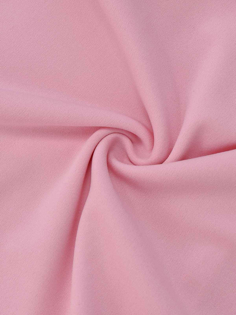 1950er Geschichtet Saum Kontrast Bogen Träger Kleid