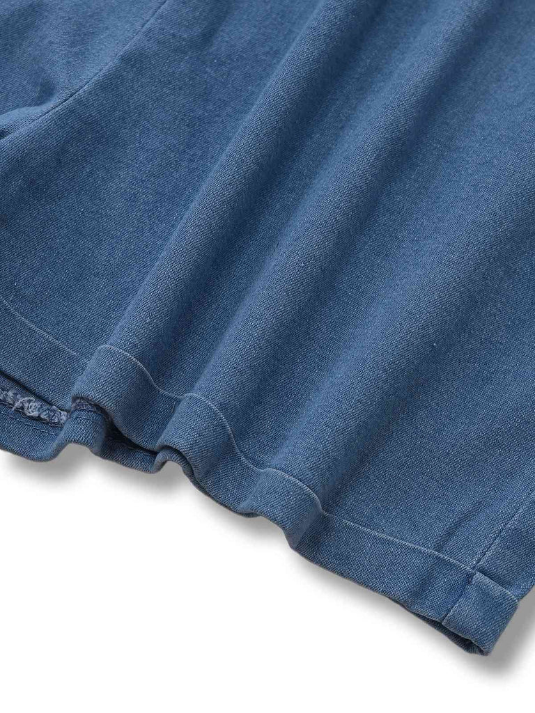 Blue 1950er Bogen Tie Denim Romper