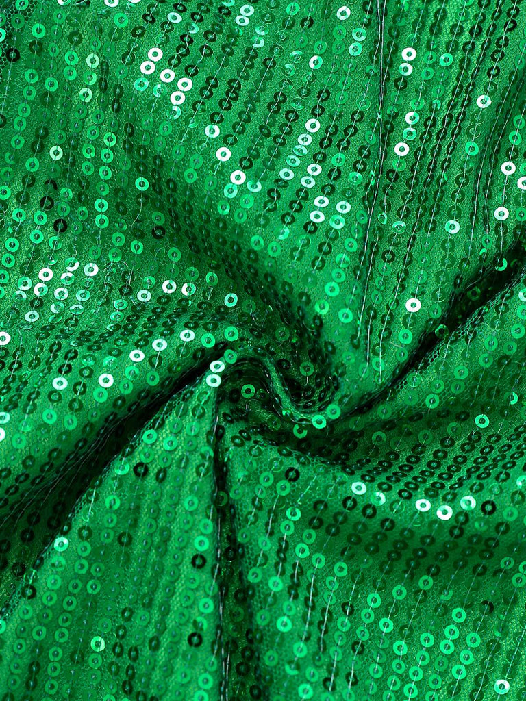 Grün 1970er Funkelnd Fee Kostüm Kleid Mit Flügel