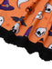 Orange 1960er Halloween Spitze Patchwork Nachtwäsche