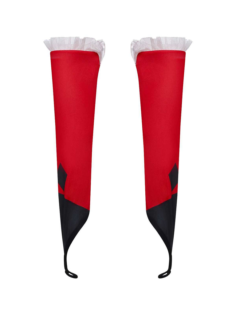 1970er Rüschen Kragen Halloween Clown Kostüm Set