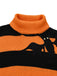 Schwarz & Orange 1950er Halloween Schläger Strick Pullover