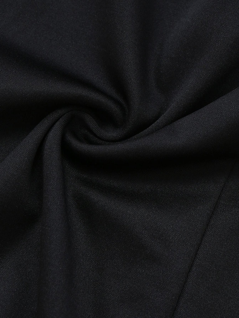 1960er Quadratischer Hals Bogen Kleid