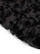 Schwarz 1960er Blumen Beflocktes Netz Rüschensaum Kleid