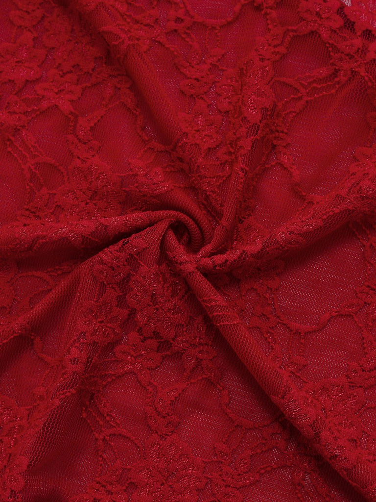 1980er V-Ausschnitt Rückenfrei Sexy Spitze Träger Nachthemd