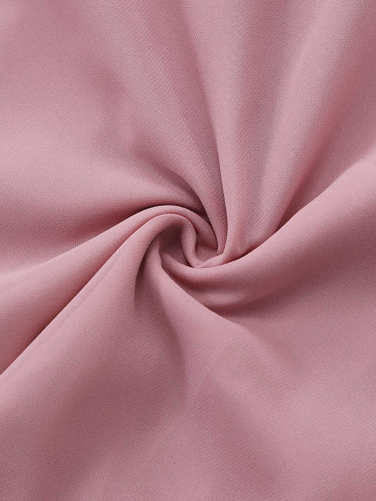 1950er Solide Perlen Pailletten Ärmellos Patchwork Kleid