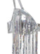 Silber 1970er Holographisch Pailletten Fransen Bikini Set