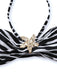 Schwarz & Weiß 1960er Zebra Druck Seestern Akzente Bikini Set