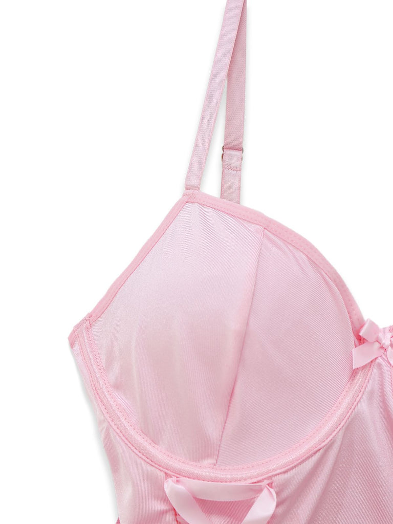 1960er Spitze Besetzt Korsett Bodysuit Set