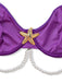 3PCS Lila 1970er Meer Perle Satin Meerjungfrau Nachtwäsche Set