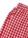 Rot 1980er Gingham Plaid Weites Bein Hose