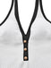 1950er Farbblock V-Ausschnitt Rückenfrei Einteiliger Badeanzug