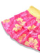 Rosa 1960er Blumen Druck Bindefront Geschichtet Bikini Set