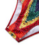1960er Regenbogen Cutout Riemchen Kunst-Häkel Einteilig Badeanzug