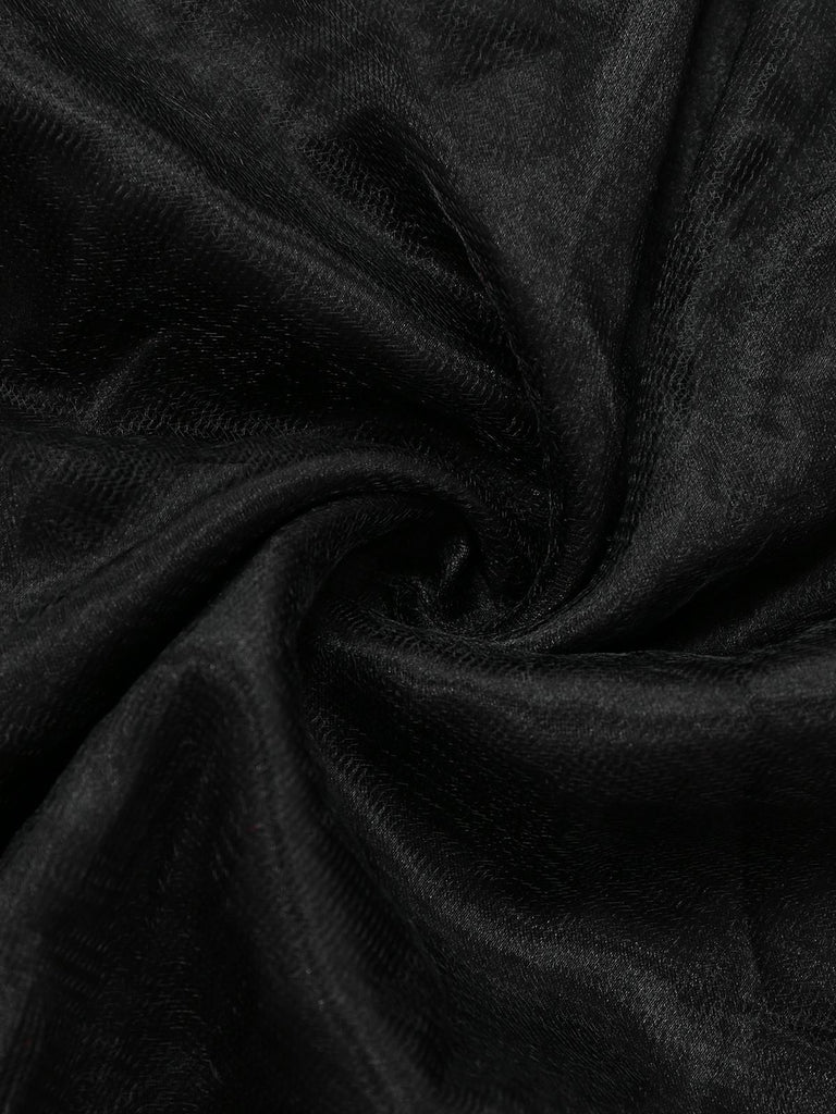 Schwarz 1950er Solide Gothic Schnürung Kleid