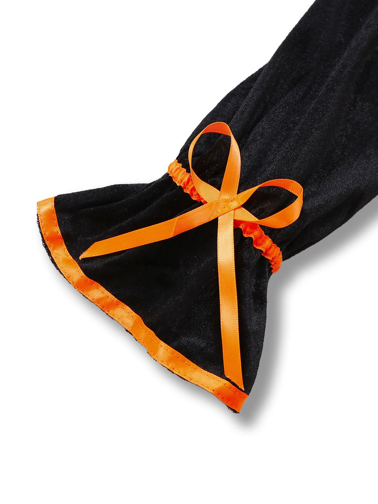 Schwarz 1940er Revers Bogen Patchwork Kleid