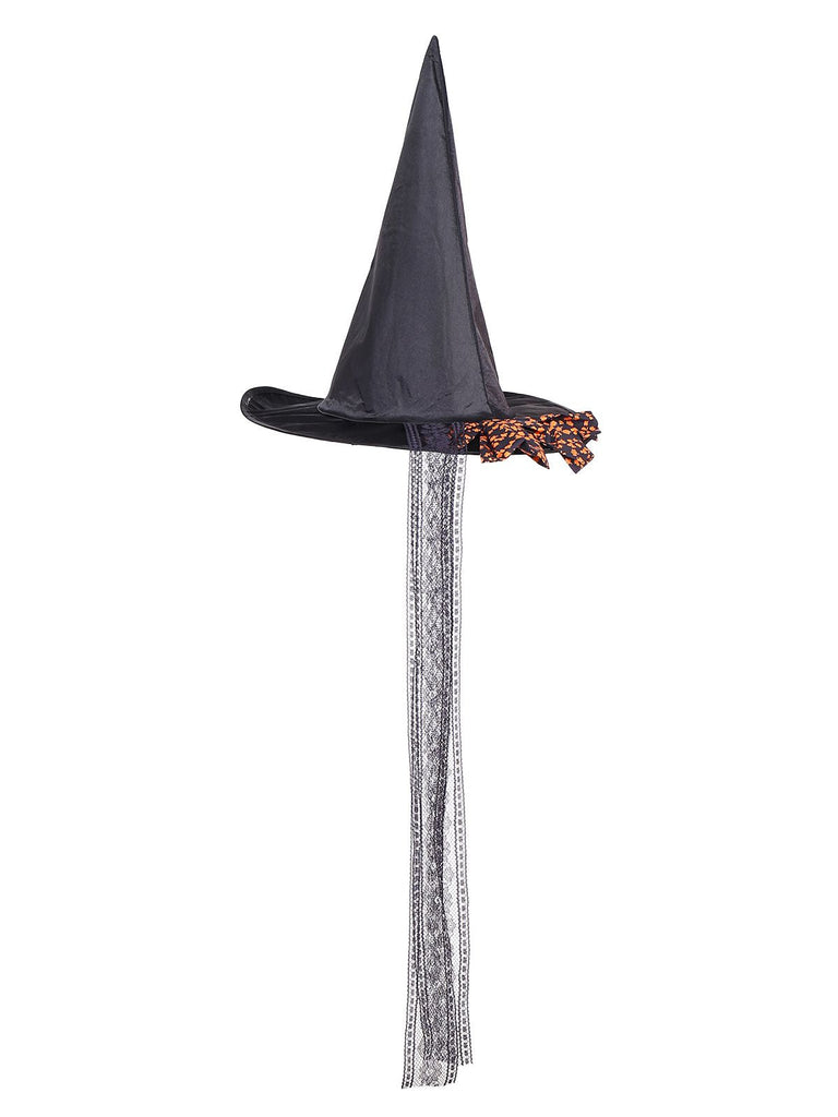 Orange 1960er Halloween Kürbis Spinnennetz Puffärmel Kleid