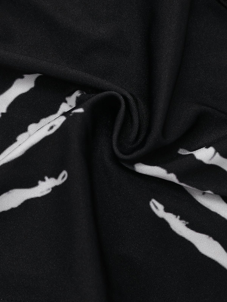 1950er Punk Halter Rückenfrei Schnürung Crop Top