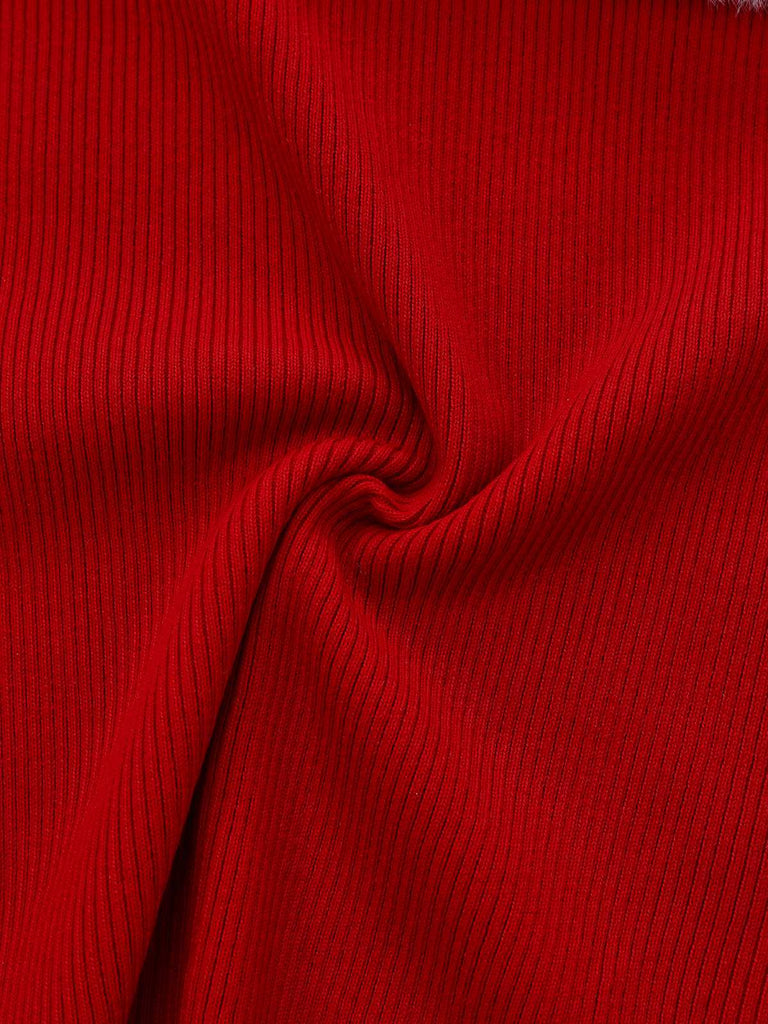 1960er Schulterfrei Farbblock Enges Kleid