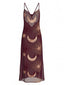 1970er Transparent Celestial Bestickt Pailletten Maxi Cover-Up Kleid