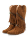 Vintage-Western-Heels aus Denim – Vintage-Schuhe, Retro-Heels