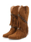 Vintage Denim Western Cowboy Fransen Wadenhoch Stiefel