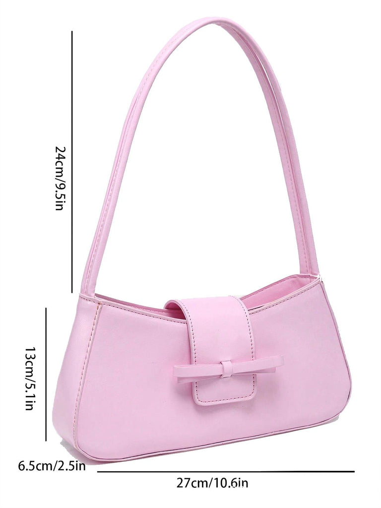 Vintage Leder Bogen Baguette Tasche