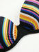 Mehrfarbig 1970er Regenbogen Streifen Bikini-Set