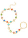 Mehrfarbige Strass-Handkette mit Herz