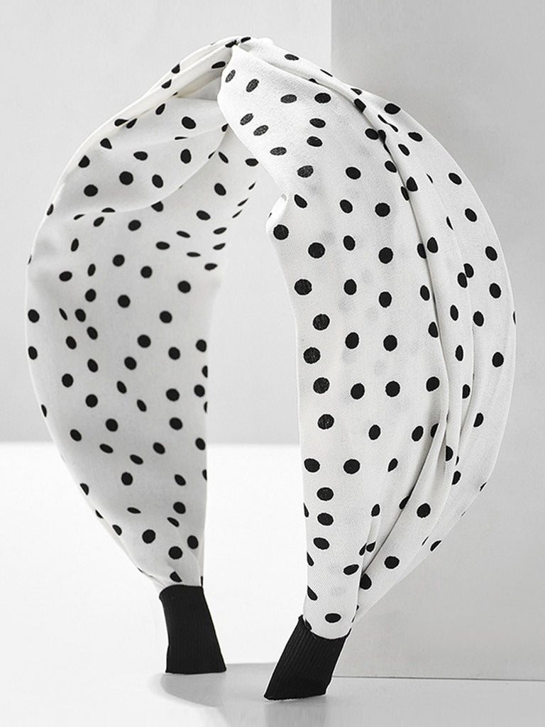 Stoff Breiter Krempe Polka Dots Kreuzstirnband