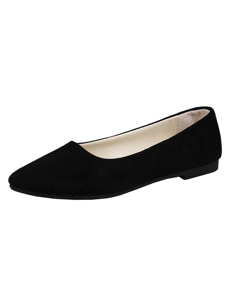 Slip-On Loafers Spitze Zehenpartie Flache Schuhe