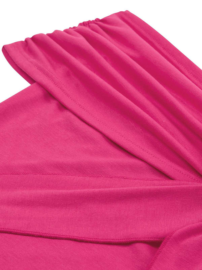 1960er Schulterfrei 3D-Rose Solide Top