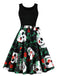 1950er Halloween Kürbis Patchwork Ärmelloses Kleid