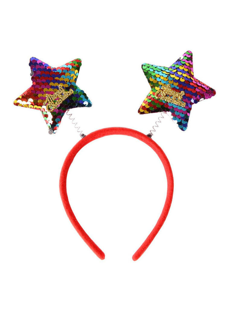 Weihnachten Bunte Rentiere Jingle Bells Pailletten Stirnband