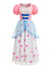 Rosa 1940er Bo Gucken Cosplay Puffärmel Polka Punkt Kleid