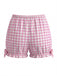 Rosa 1960er Bogen Gingham Rüschen Pyjama Set