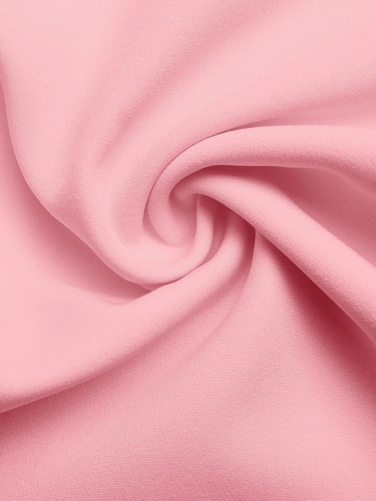 Rosa 60er Ärmelloses Kleid mit A-Linie und Perlen