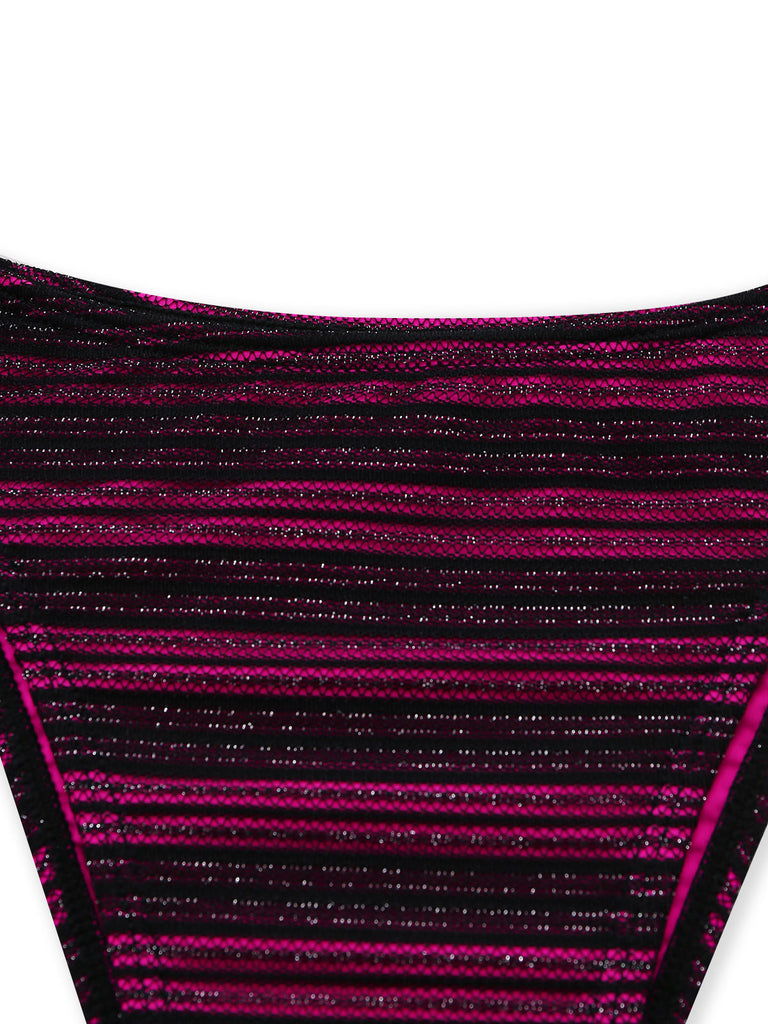 Lila Bikini im Stil der 1960er Jahre – Vintage-Mode, Retro-Stil