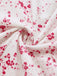 Lila 70er Kleid mit Ditsy-Blumen und Rüschen