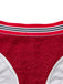 Rot 80er Bikini-Set & Shorts mit Neckholder und Hohe Taille
