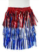 Blauer & Roter Rock mit Metallic und Fransen