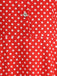 Vintage-Swingkleid mit Polka-Dots, Gürtel und Hemdkragen im klassischen Retro-Stil der 1950er Jahre.