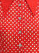 Vintage-Swingkleid mit Polka-Dots, Gürtel und Hemdkragen im klassischen Retro-Stil der 1950er Jahre.