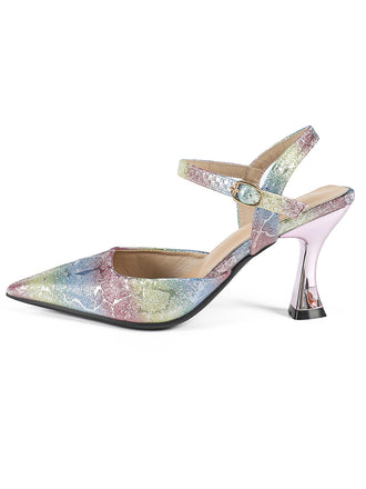 Retro Pumps mit Knöchelriemen und Gradient