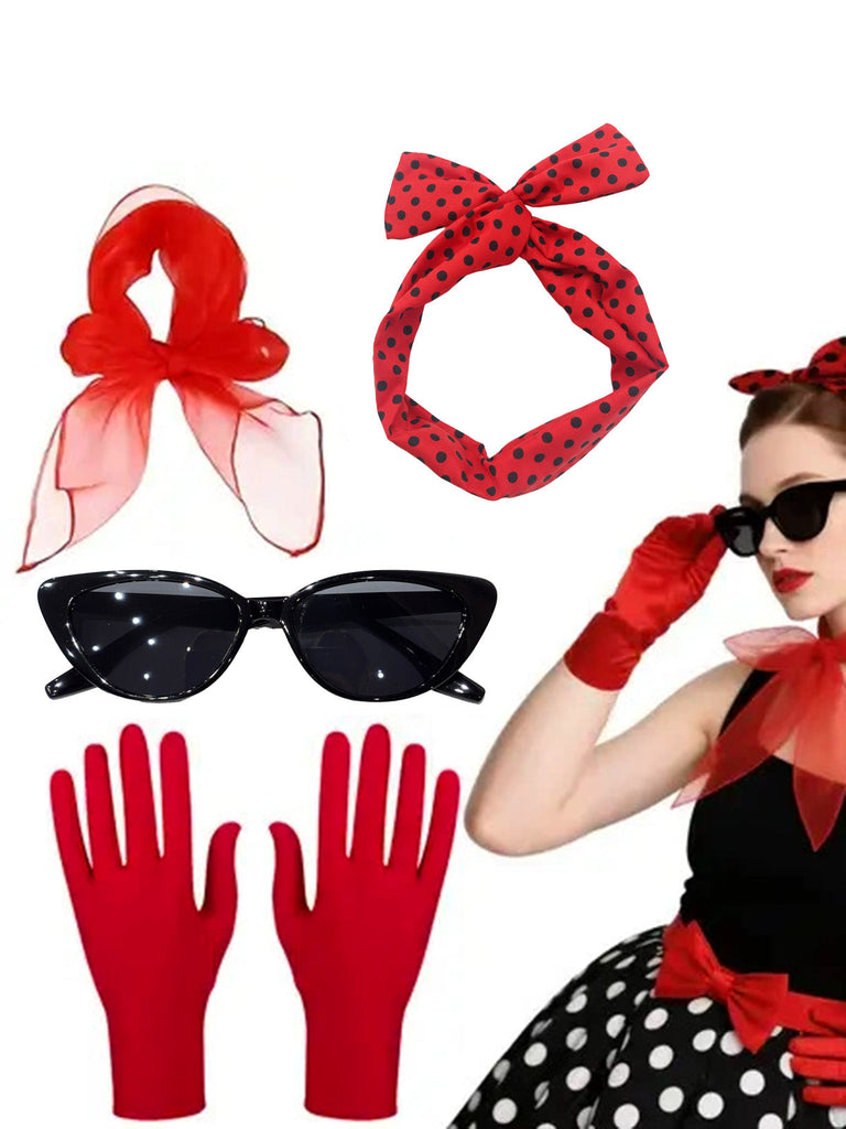 Retro Marienkäfer Accessoire-Set mit Polka-Dots