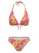 Tropischer Bikini mit Blumenmuster aus den 1960er Jahren – Vintage-Mode, Retro-Stil