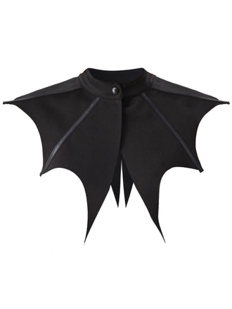 Schwarzer Gothic Kragen mit Fledermausflügeln