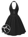 1950er Solide Perle Bogen Halter Kleid